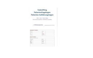 Patientenfragebogen-Fadenlifting - Zubehör | SamaDerm