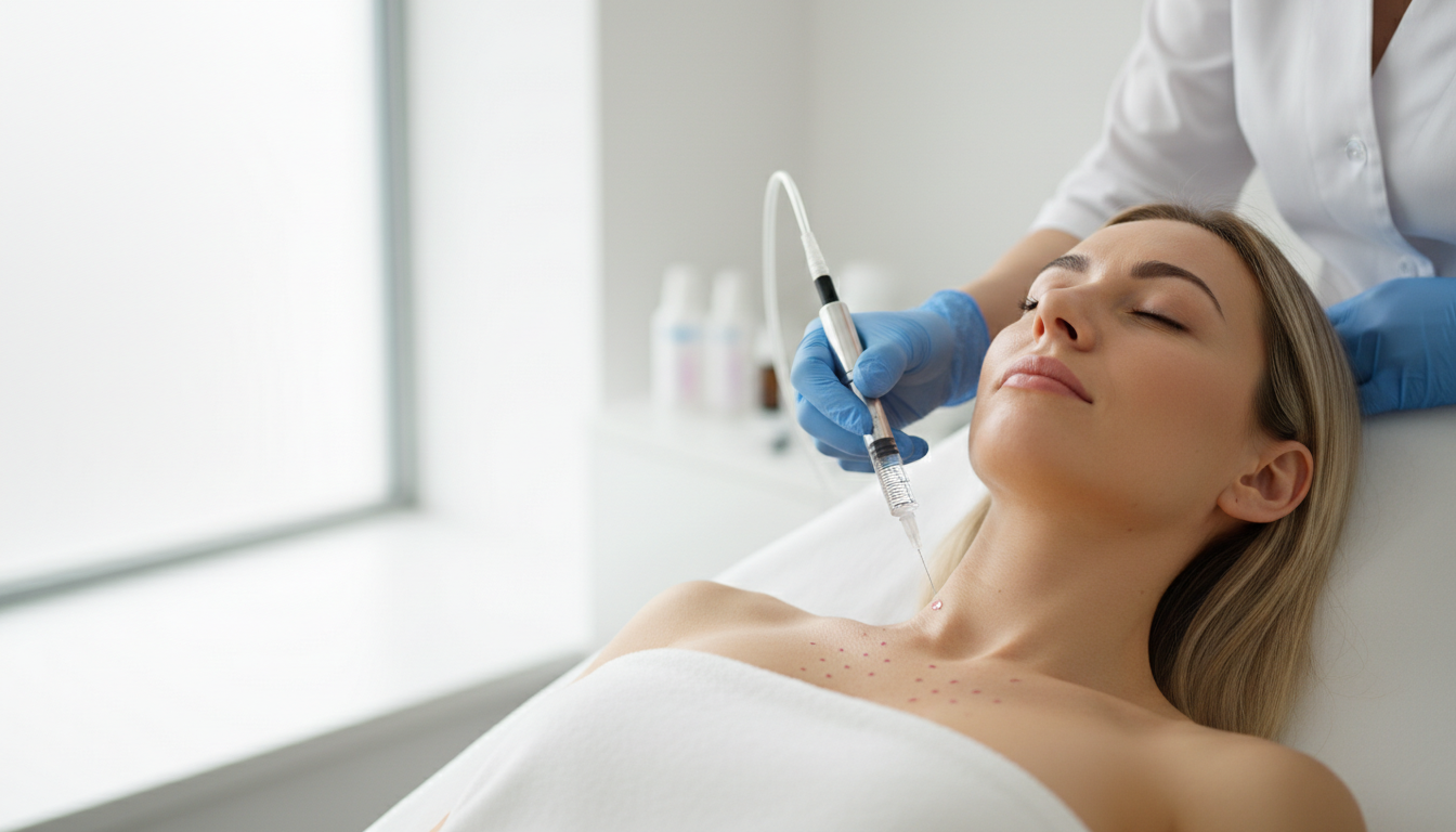 Mesotherapie für Hals, Dekolleté & Hände: Der Profi-Ratgeber zu Techniken und Wirkstoffen.