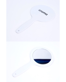 Croma Handspiegel weiß ABS Taschenspiegel